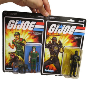 2‎ G.I. Joe Super7 Reaction Figure Mutt & Junkyard Dog Handler & NINJA KU